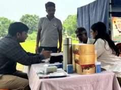 शहीद लेफ्टिनेंट कमांडर योगेश तिवारी की स्मृति में स्वास्थ्य शिविर का आयोजन
