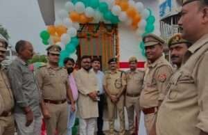 मेजा रोड बाजार गोल चैराहे पर नवनिर्मित पुलिस सहायता बूथ का उद्धघाटन: एसीपी मेजा