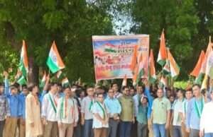 के पी हिन्दू इंटर कालेज से निकाली गई तिरंगा यात्रा
