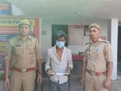 पुलिस ने जिलाबदर हिस्ट्रीशीटर अभियुक्त गिरफ्तार कर कब्जे से 1 अवैध छुरा किया बरामद