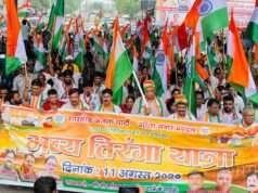 एत्मादपुर विधानसभा में गूंजा वंदे मातरम्, भारत माता की जय निकली भव्य तिरंगा यात्रा