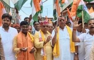 मीरजापुर के विभिन्न मंडलों में भाजपा ने निकाली भव्य तिरंगा यात्रा