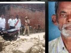 दीवार ढहने से वृद्ध की मौत, कोहराम