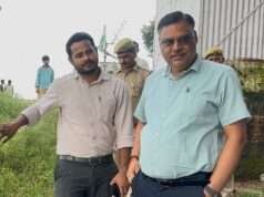 जिलाधिकारी ने ओझला पुल पहुंचकर केन्द्रीय जल आयोग बोर्ड के द्वारा लगाए गए जल स्तर मापक स्थल का किया निरीक्षण
